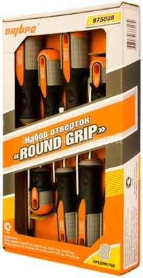 Набор отвёрток 8 шт. OMBRA ROUND GRIP 975008