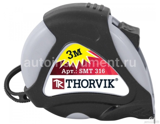 Рулетка 3м в обрезиненном корпусе THORVIK SMT316