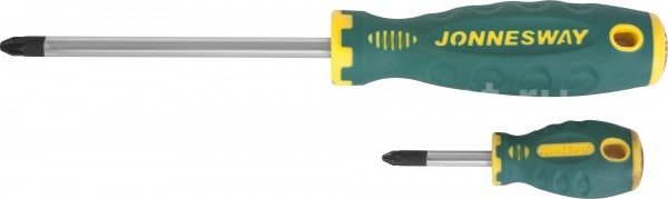 Отвёртка крестовая РН1х 80мм. Jonnesway ANTI-SLIP GRIP D71Z180