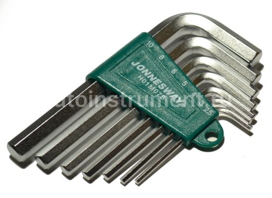 Набор шестигранников 7 шт. Jonnesway 2,5-10мм. S2 материал H01M107S
