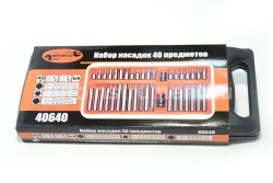Набор бит (вставок) 40 пр. TORX, SPLINE, HEX АВТОДЕЛО 40640