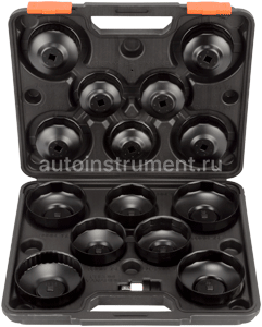 Набор ключей масляного фильтра "чашка" 15 пр. АВТОДЕЛО 40535