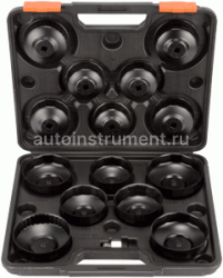 Набор ключей масляного фильтра "чашка" 15 пр. АВТОДЕЛО 40535