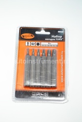Набор бит (вставок) 6 пр. TORX Т20-Т50 75мм. АВТОДЕЛО блистер 40632