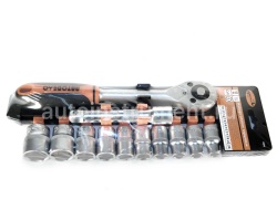 Набор головок 12 пр. АВТОДЕЛО 1/2" 10-24, трещотка+удлин. 39842 холдер