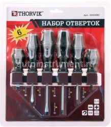 Набор отвёрток 6шт. THORVIK на держателе SDS06BC