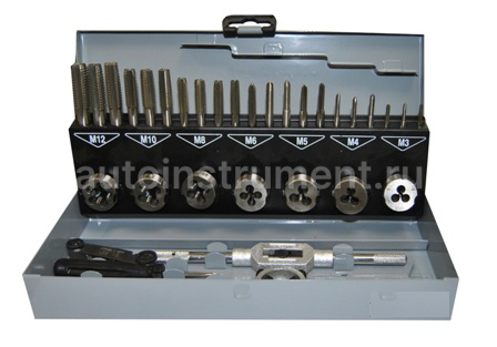 Набор метчиков и плашек М3-М12 (М 3 — М 12) EXACT HSS-G