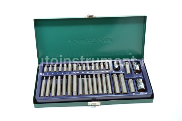 Набор бит (вставок) 35 пр. TORX, HEX Jonnesway пласт кейс S29H4135S